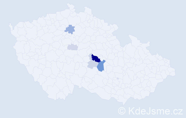 Příjmení: 'Rychlíčková', počet výskytů 14 v celé ČR