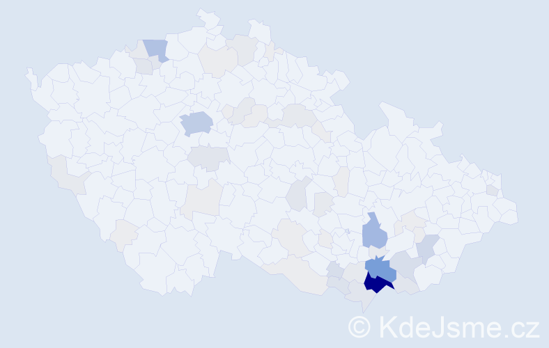 Příjmení: 'Chludil', počet výskytů 242 v celé ČR