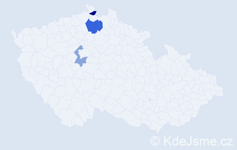 Příjmení: 'Baibl', počet výskytů 4 v celé ČR