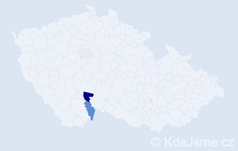 Příjmení: 'Koubovcová', počet výskytů 8 v celé ČR
