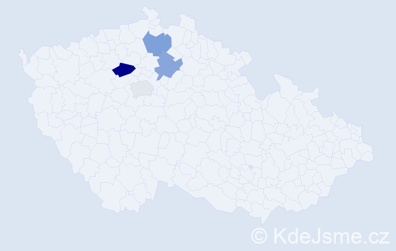 Příjmení: 'Obernauer', počet výskytů 5 v celé ČR