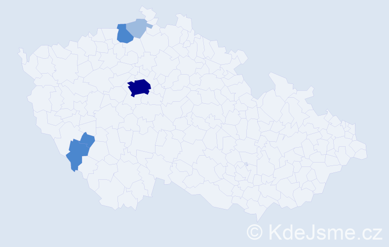 Příjmení: 'Achs', počet výskytů 11 v celé ČR