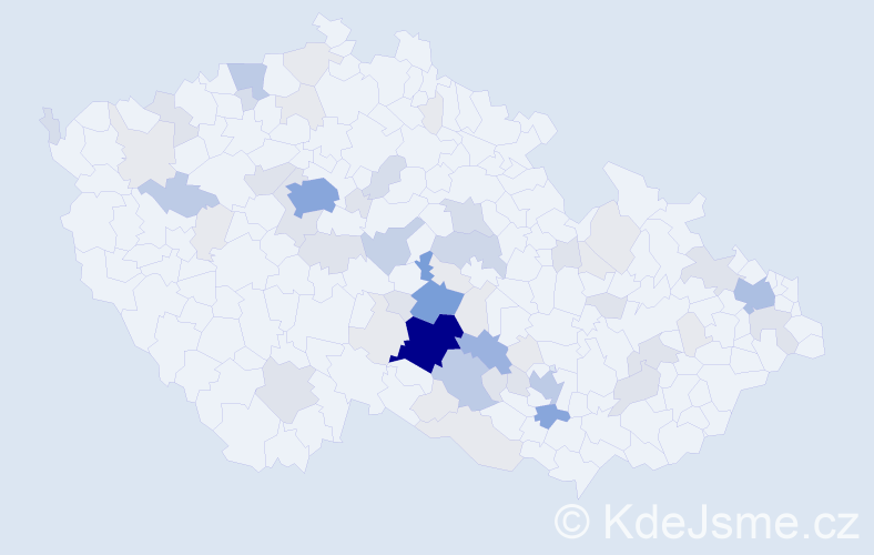Příjmení: 'Mutl', počet výskytů 208 v celé ČR