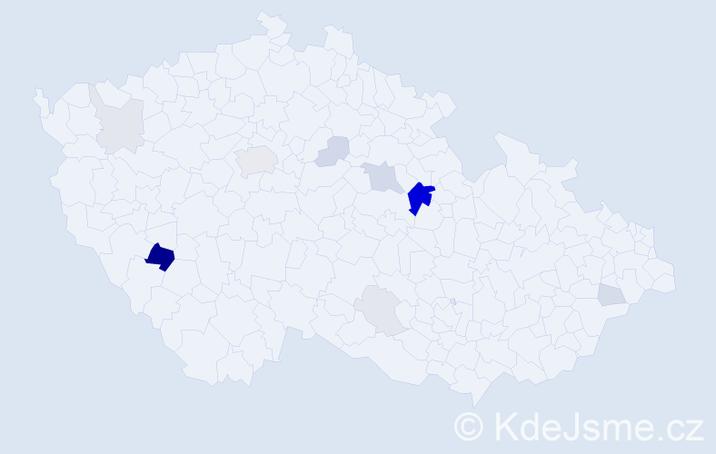 Příjmení: 'Bartheldy', počet výskytů 33 v celé ČR