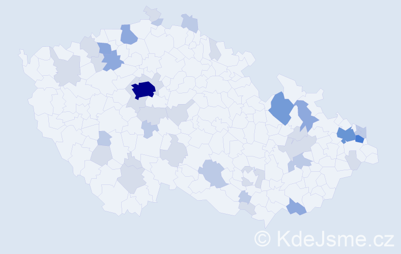 Příjmení: 'Kolárová', počet výskytů 95 v celé ČR