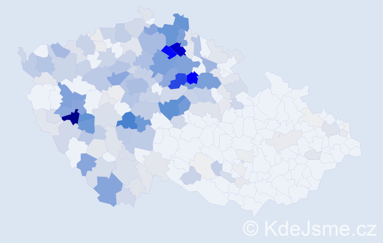 Příjmení: 'Louda', počet výskytů 1047 v celé ČR