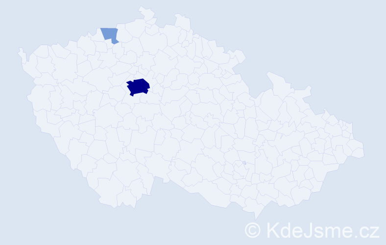 Příjmení: 'Puddu', počet výskytů 13 v celé ČR