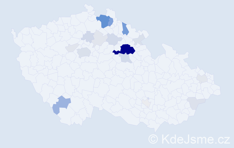 Příjmení: 'Fejgl', počet výskytů 82 v celé ČR