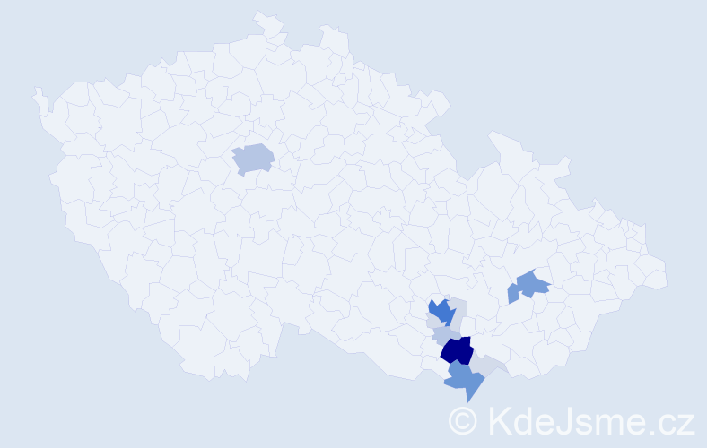 Příjmení: 'Ryzá', počet výskytů 43 v celé ČR