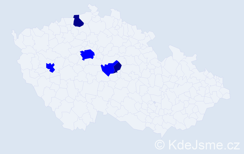 Příjmení: 'Dobrovolskyy', počet výskytů 7 v celé ČR
