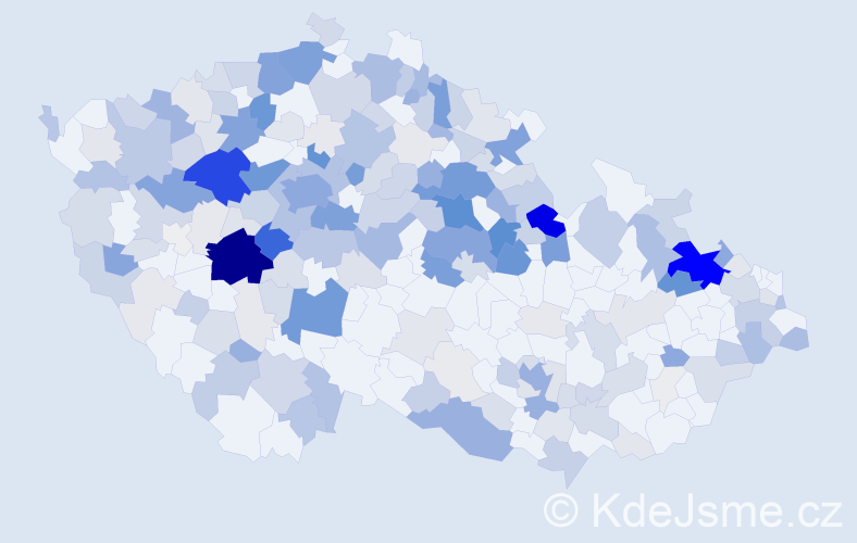 Příjmení: 'Černohorský', počet výskytů 956 v celé ČR