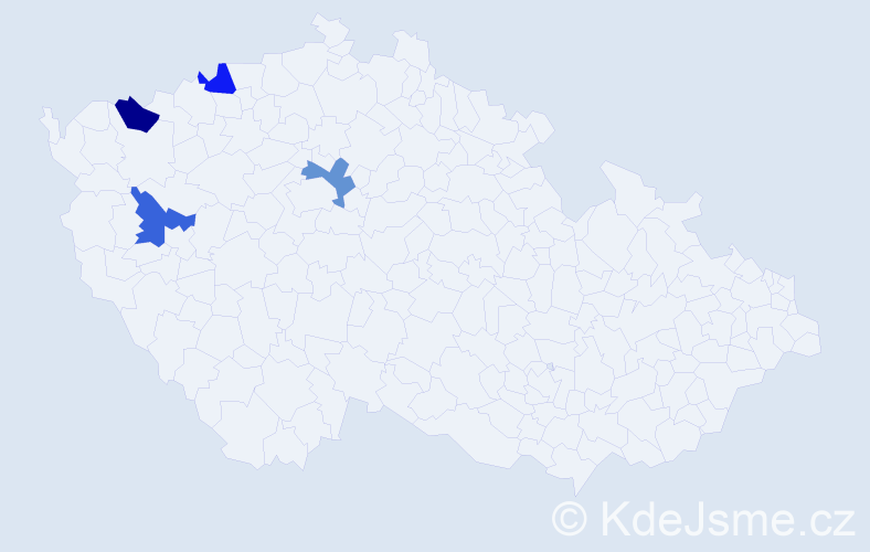 Příjmení: 'Panczyniaková', počet výskytů 4 v celé ČR