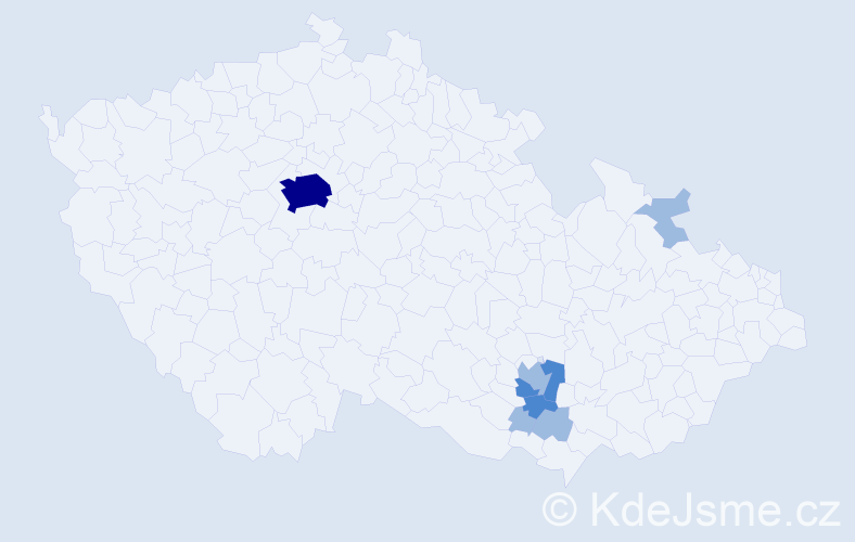 Příjmení: 'Zetel', počet výskytů 12 v celé ČR