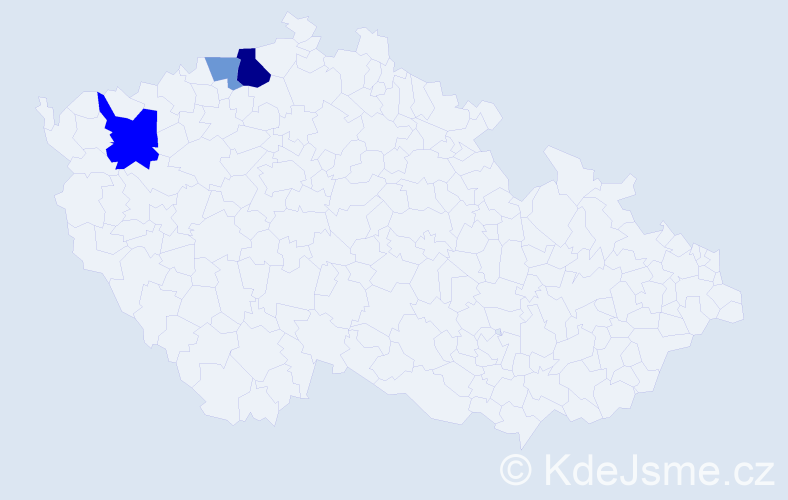 Příjmení: 'Špora', počet výskytů 6 v celé ČR