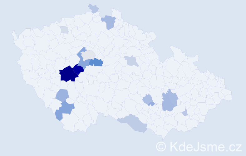 Příjmení: 'Řehková', počet výskytů 60 v celé ČR