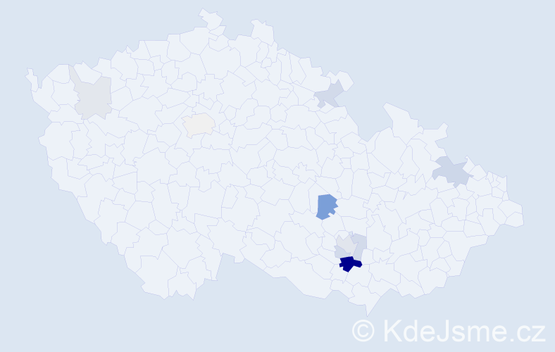 Příjmení: 'Teinerová', počet výskytů 31 v celé ČR