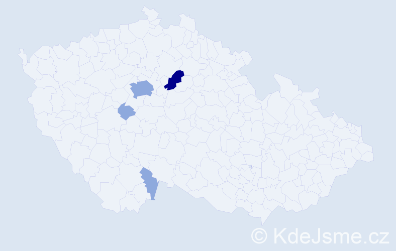 Příjmení: 'Kiapeš', počet výskytů 10 v celé ČR