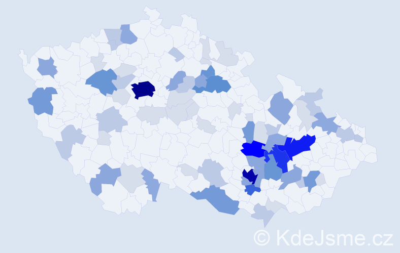 Příjmení: 'Šperková', počet výskytů 239 v celé ČR
