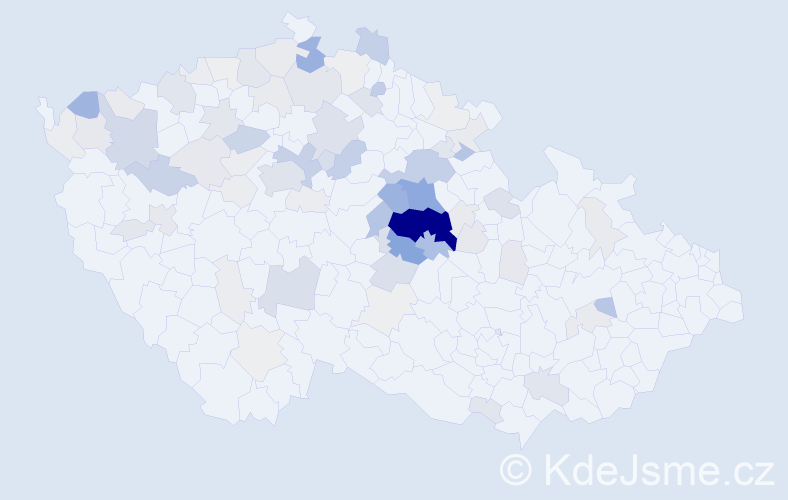 Příjmení: 'Švadlenková', počet výskytů 381 v celé ČR