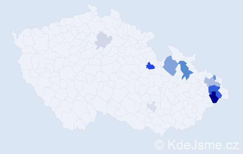 Příjmení: 'Glembek', počet výskytů 34 v celé ČR