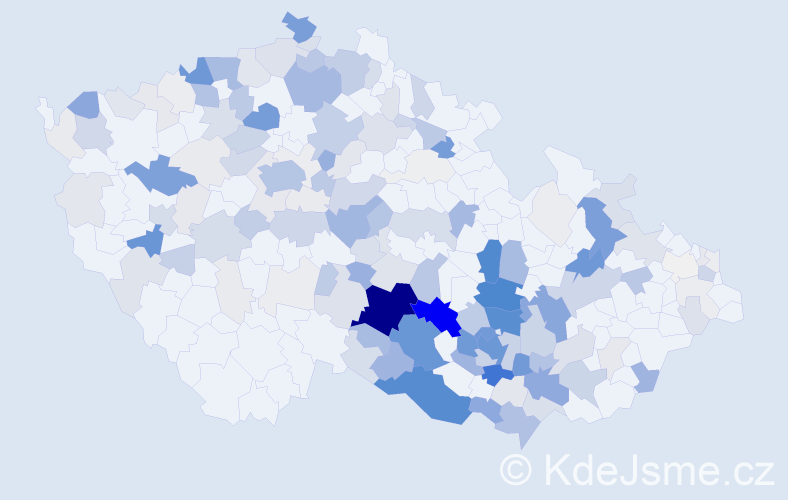 Příjmení: 'Barák', počet výskytů 803 v celé ČR