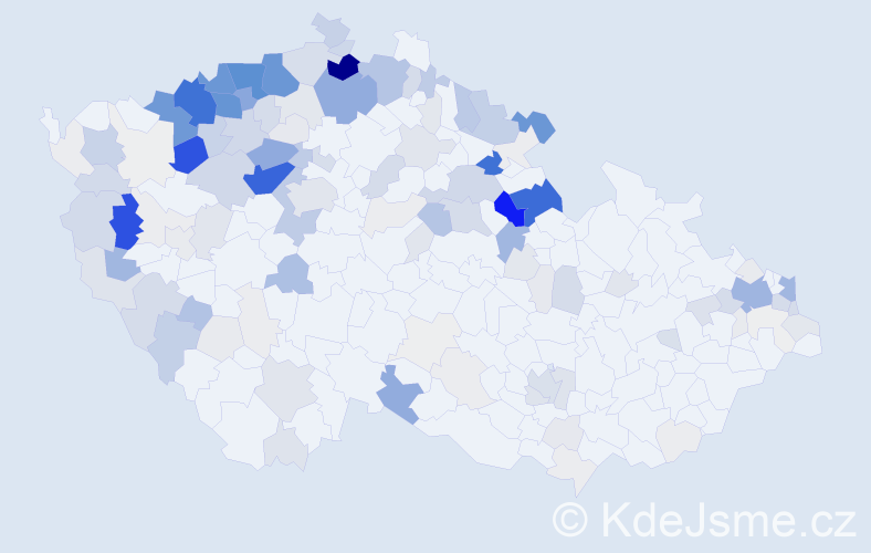 Příjmení: 'Tancošová', počet výskytů 761 v celé ČR