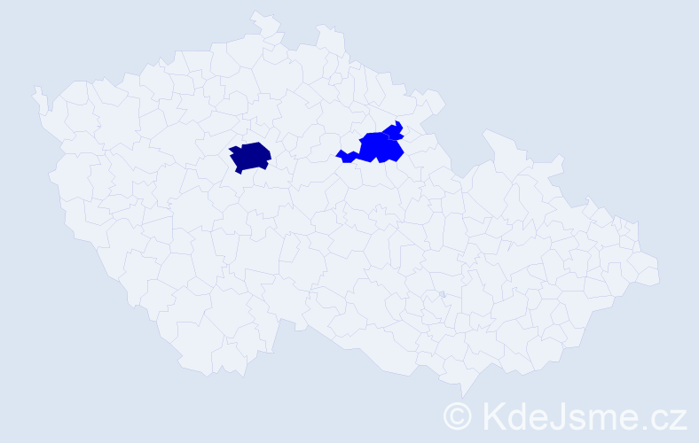 Příjmení: 'Podleská', počet výskytů 4 v celé ČR