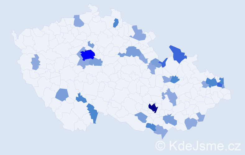 Příjmení: 'Repa', počet výskytů 74 v celé ČR