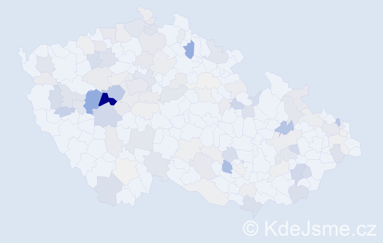 Příjmení: 'Palková', počet výskytů 340 v celé ČR