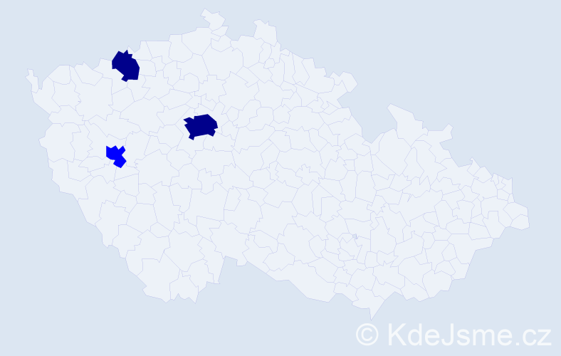 Příjmení: 'Buhera', počet výskytů 5 v celé ČR