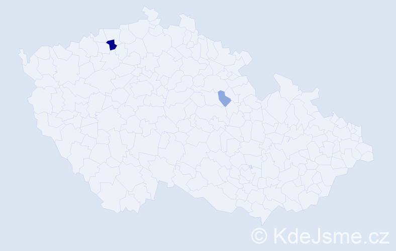 Příjmení: 'Melc', počet výskytů 6 v celé ČR