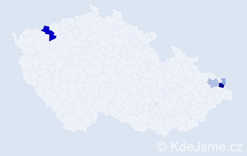Příjmení: 'Wicher', počet výskytů 12 v celé ČR