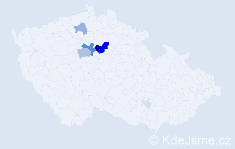 Příjmení: 'Batlík', počet výskytů 18 v celé ČR