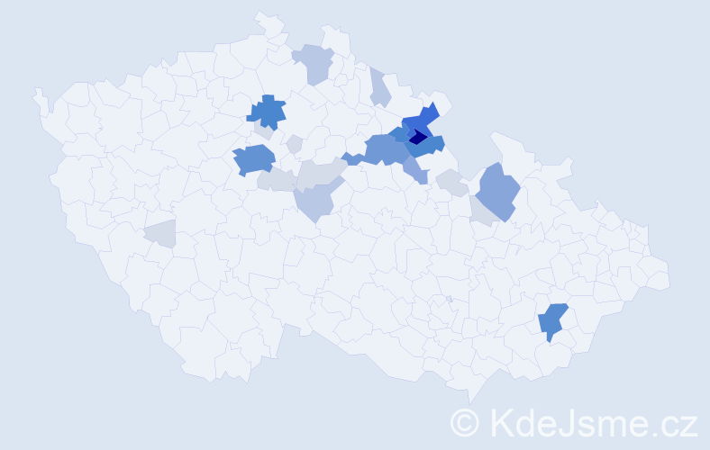 Příjmení: 'Škaldová', počet výskytů 96 v celé ČR