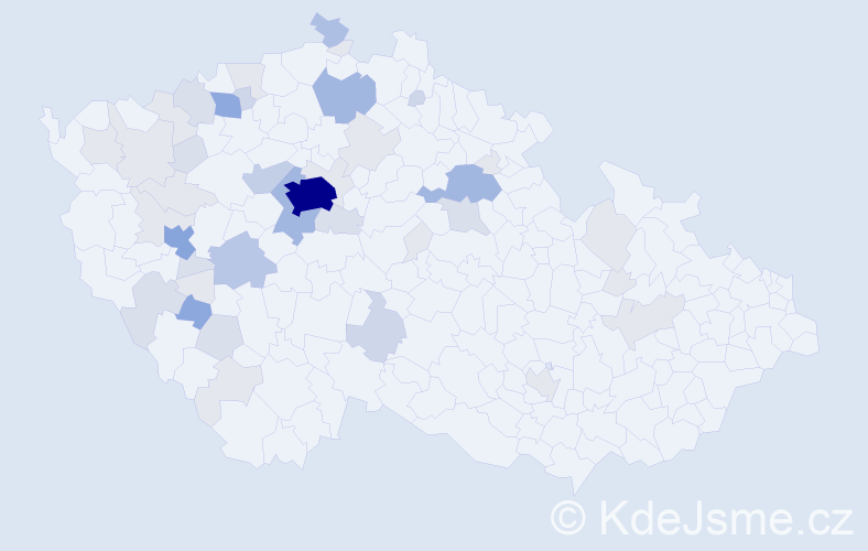 Příjmení: 'Voska', počet výskytů 147 v celé ČR