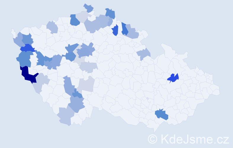 Příjmení: 'Pauer', počet výskytů 125 v celé ČR