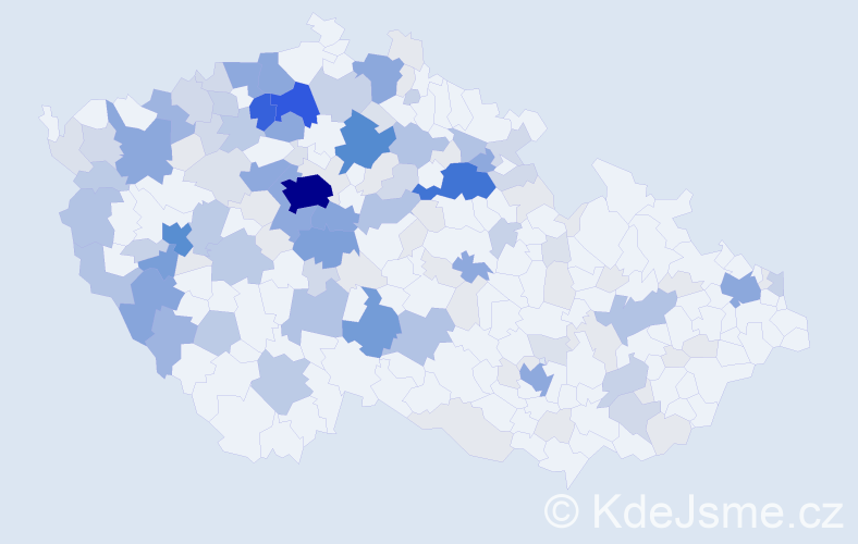 Příjmení: 'Volák', počet výskytů 532 v celé ČR