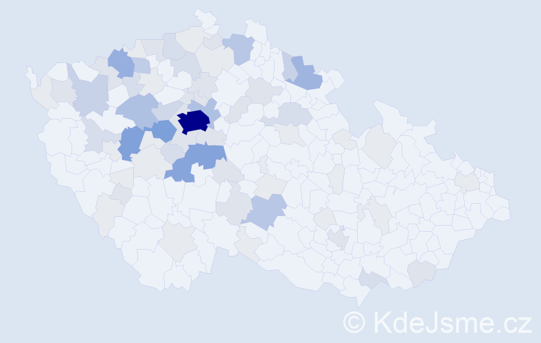 Příjmení: 'Kodet', počet výskytů 267 v celé ČR