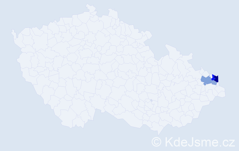 Příjmení: 'Sobiková', počet výskytů 10 v celé ČR