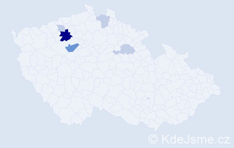 Příjmení: 'Helšusová', počet výskytů 18 v celé ČR