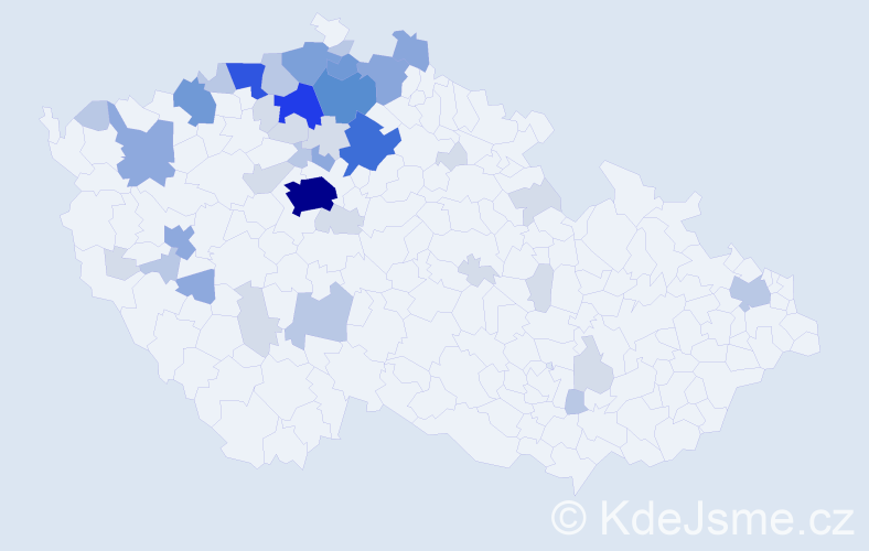 Příjmení: 'Reichelt', počet výskytů 126 v celé ČR