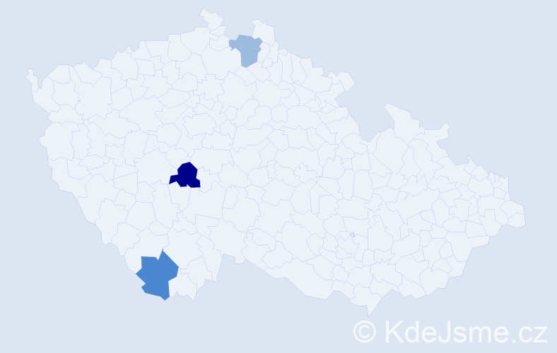Příjmení: 'Klauserová', počet výskytů 7 v celé ČR