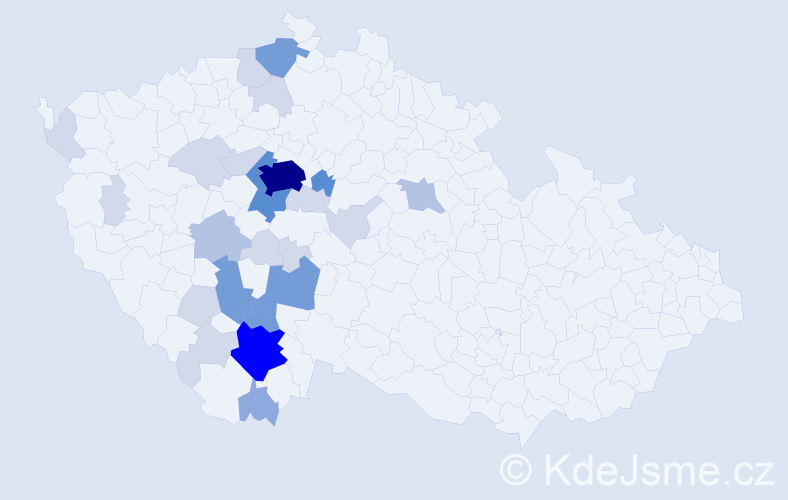 Příjmení: 'Sobíšková', počet výskytů 81 v celé ČR