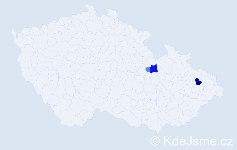 Příjmení: 'Kunčár', počet výskytů 6 v celé ČR