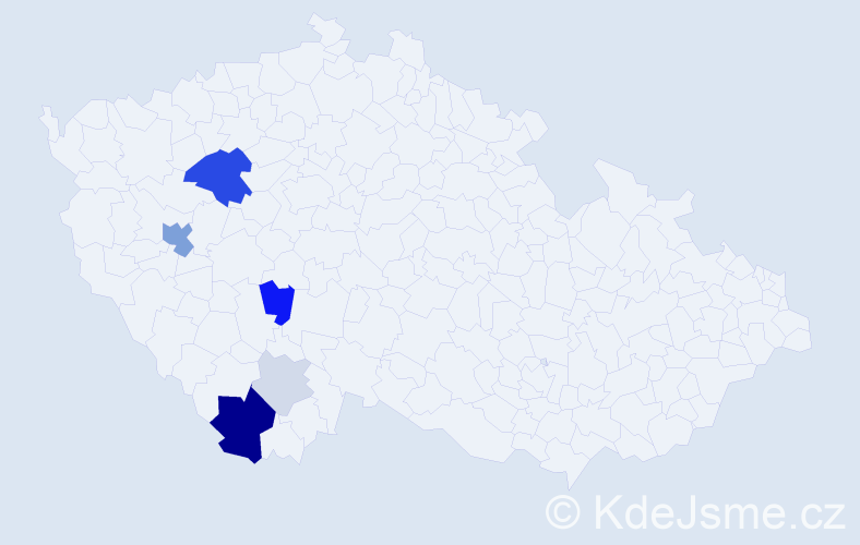 Příjmení: 'Klosse', počet výskytů 19 v celé ČR