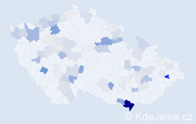 Příjmení: 'Trubačová', počet výskytů 322 v celé ČR