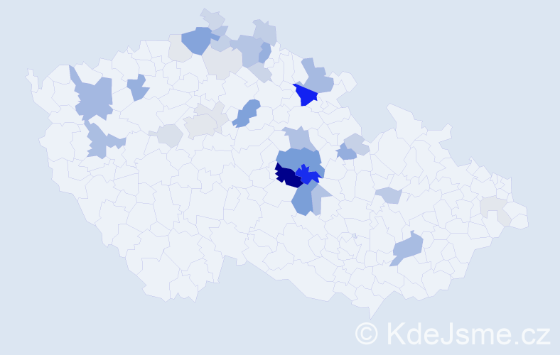 Příjmení: 'Drápalíková', počet výskytů 102 v celé ČR