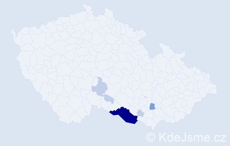 Příjmení: 'Vikturna', počet výskytů 17 v celé ČR
