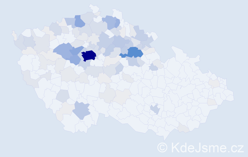 Příjmení: 'Petráček', počet výskytů 539 v celé ČR