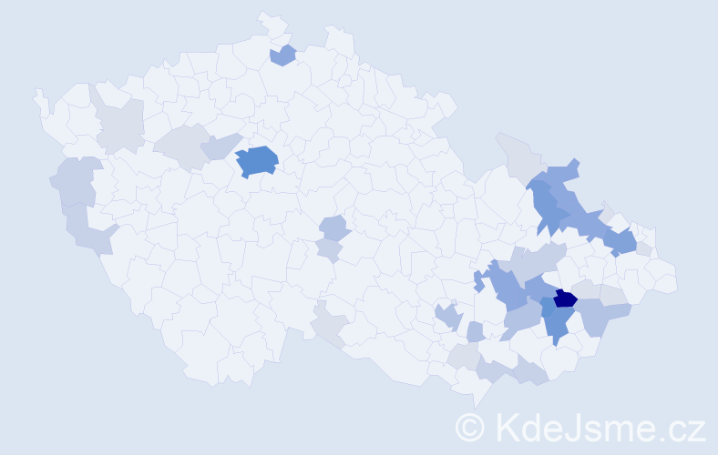 Příjmení: 'Matela', počet výskytů 124 v celé ČR